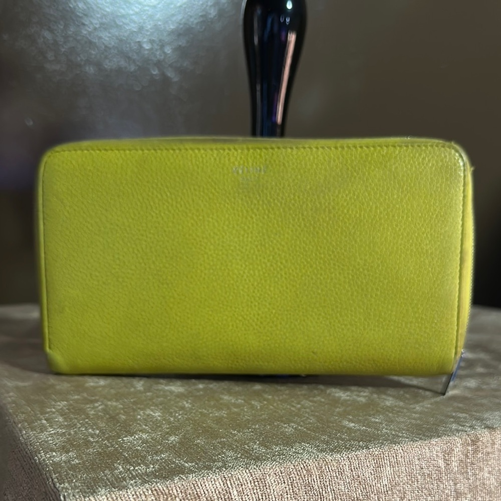 Celine Yellow Leather Women's Wallet - Picture 1 of 7
